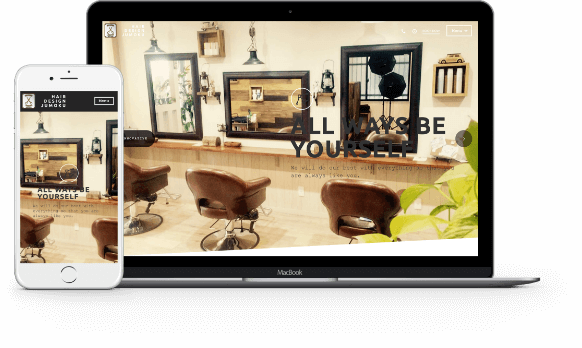 美容室「HAIR DESIGN JUMOKU」のホームページイメージ